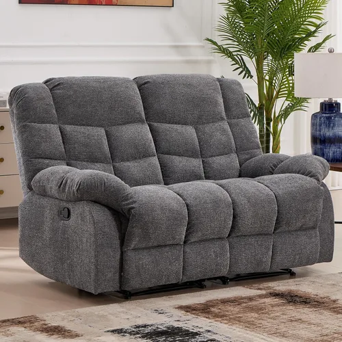 Miniatura 45 de CANMOV Silla reclinable manual, sofá reclinable individual con respaldo y reposabrazos sobrerelleno para sala de estar, muebles de dormitorio