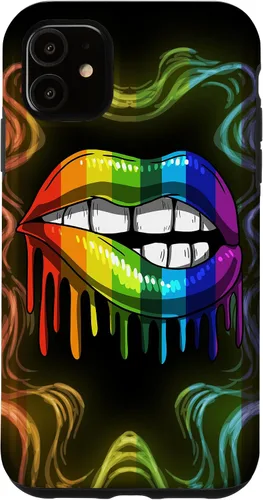 Miniatura 8 de Rainbow Lip Drip Lesbiana Gay Pride Bisexual Transgénero LGBT Funda para iPhone 17