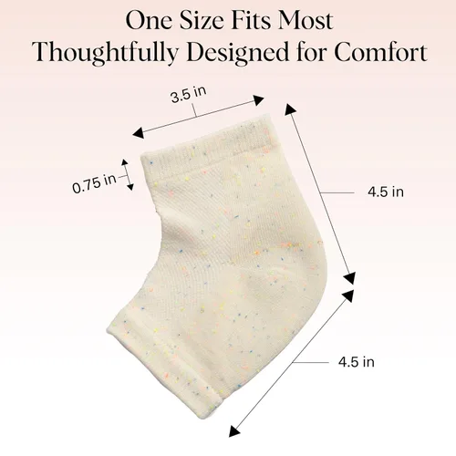 Miniatura 11 de Kitsch - Calcetines hidratantes para tratamiento de talones agrietados – Calcetines de spa reutilizables para mujeres y hombres con forro de gel