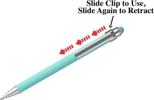 Miniatura 6 de ExpressDesigns™ - Bolígrafos personalizados pastel con lápiz capacitivo - Diseño suave al tacto - Bolígrafos con nombre impresos personalizados
