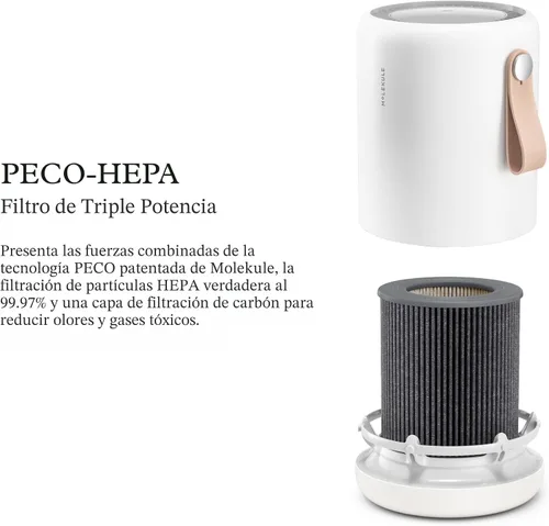 Miniatura 3 de Molekule Filtro de aire Mini/Mini+ - Reemplazo auténtico del filtro de purificador de aire Molekule - Tecnología PECO-HEPA Tri-Power - Captura