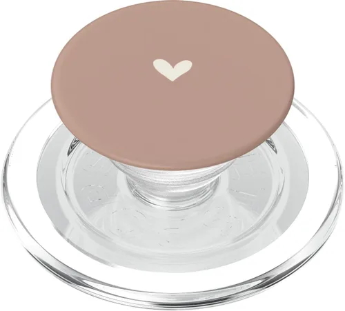 Miniatura 8 de Beige Sand Tan - Elegante Corazón Dibujado a Mano Simple Lindo PopSockets Estándar PopGrip