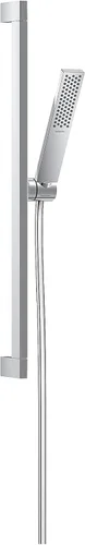hansgrohe Pulsify E 24371001 - Ducha de mano con 1 pulverizador de 3 pulgadas con barra deslizante y manguera en polvo, cromado, 24371001