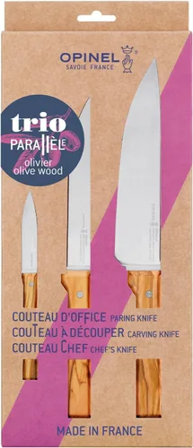 Miniatura 21 de OPINEL Parallele Trio - Juego de 3 cuchillos de cocina – Chef, tallado, juego de cajas de trío de cuchillos de pelar, cuchillas de acero inoxidable