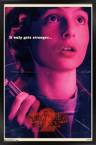Miniatura 9 de Netflix Stranger Things: Temporada 2 - Póster de pared de Mike, 22.4 x 14.7 pulgadas, versión con marco de madera de Barnwood