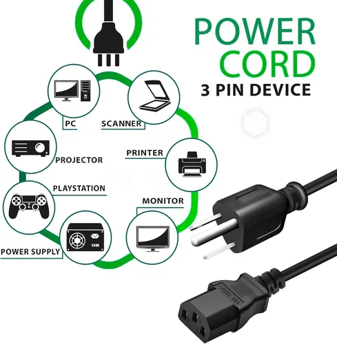 Miniatura 5 de Cable de alimentación de CA de 5 pies compatible con proyector InFocus LP280 LP640 LP720 Screenplay 5700