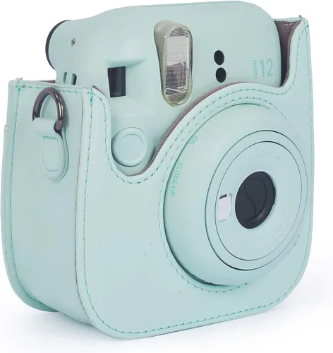 Miniatura 4 de Instant Mini 12 Funda Protectora para Cámara para Fujifilm Instax Mini 12/11, Funda de Bolsa de Cámara de Cuero PU Premium con Bolsillo y Correa