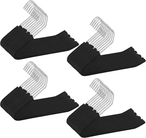 Miniatura 9 de Perchas acolchadas para pantalones con extremos abiertos, antideslizantes, con revestimiento de esponja de espuma, para hombres y mujeres, chapado