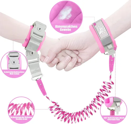 Miniatura 4 de Correa para Niños Pequeños - Enlace de Muñeca Anti-Pérdida para Niños Pequeños - Arnés para Niños Pequeños con Cerradura para Niños, Correa