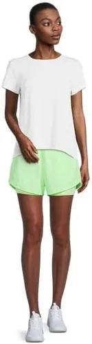 Miniatura 2 de Pantalones cortos de correr para mujer con forro de bicicleta con bolsillos laterales con cremallera
