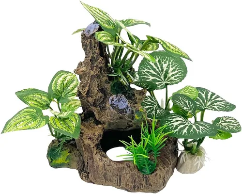 Miniatura 7 de Betta Fish Tank - Decoración de cueva para acuario, accesorios de decoración de acuario, almohadilla de hoja de betta, hamaca