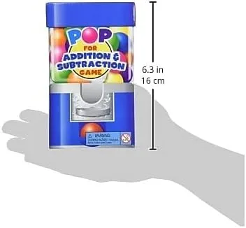 Miniatura 4 de Learning Resources Juego de matemáticas Pop para suma y resta: tarjetas flash de números, manipuladores matemáticos, imprescindibles para el aula