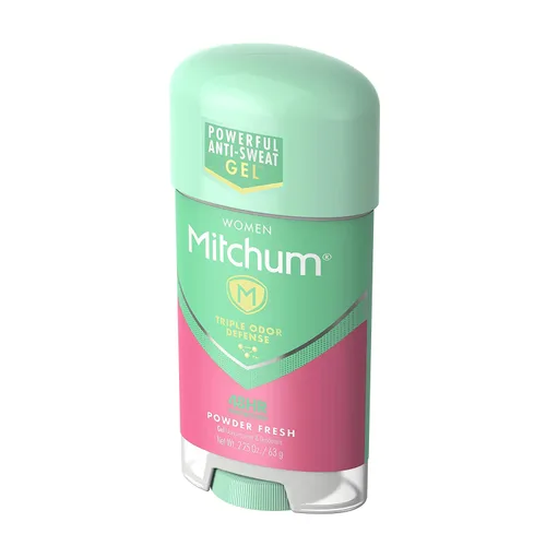 Miniatura 3 de Mitchum Desodorante antitranspirante de gel, triple defensa de olores para mujeres, polvo fresco, 2.25 onzas, paquete de 4