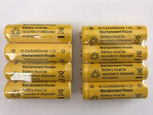 Miniatura 4 de 8 piezas tamaño 1.2V AA (300/600/800mAh) o AAA (600mAh/800mAh) y batería recargable Ni-Cd/Ni-MH para luz solar y dispositivos solares