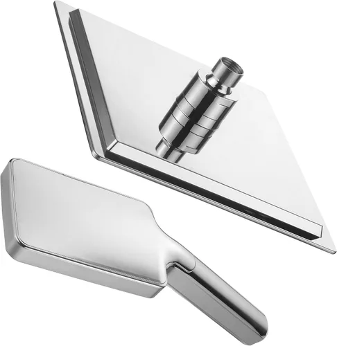 Miniatura 6 de Dream Spa Cabezal de ducha cuadrado de 9 pulgadas / combo de mano para hotel Spa. Práctico control de flujo de botón para una fácil operación