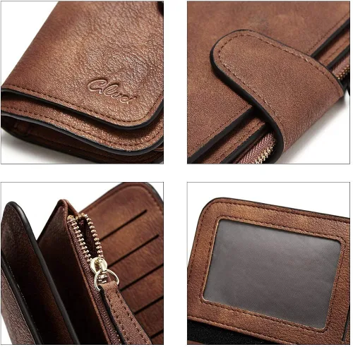 Miniatura 7 de CLUCI Mochila monedero para mujer, diseño de cuero, viajes, grandes señoras bolsas de hombro con borlas con imagen del producto cartera para mujeres