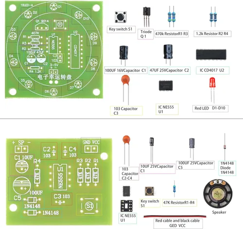 Miniatura 3 de Kit de práctica de soldadura, 5 proyectos electrónicos de bricolaje, kit de soldadura de bobina Tesla, kit de circuito enchufable para principiantes