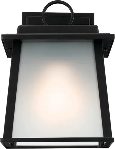 Miniatura 3 de Kichler Norward - Lámpara de pared para exteriores, 1 aplique de pared moderno exterior para garaje o entrada con vidrio satinado grabado en negro