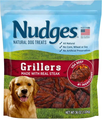 Miniatura 11 de Blue Buffalo Nudges Homestyle - Golosinas naturales para perros, fabricadas en los Estados Unidos con pollo, guisantes y zanahorias reales, bolsa