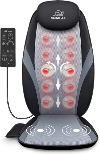 Miniatura 11 de Snailax - Masajeador de espalda con calor, regalos para hombres, mujeres, silla de masaje eléctrica de tejido profundo para todo el cuerpo