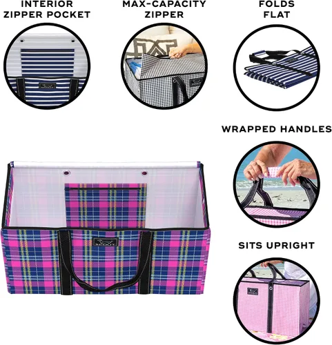 Miniatura 7 de SCOUT Errand Boy - Bolso utilitario extra grande y ligero con cremallera separable, plegable para comestibles y mercado o playa