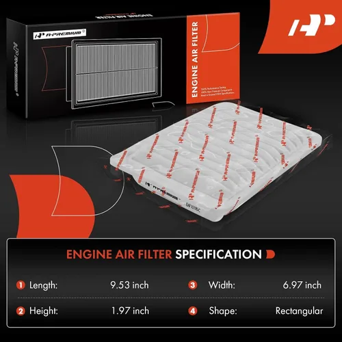 Miniatura 2 de Filtro de aire del motor A-Premium compatible con modelos Toyota, Pontiac y Scion - Corolla 2009-2019, Matrix 2009-2014, Yaris 2006-2018, Vibe