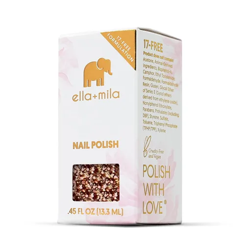 Miniatura 9 de ella+mila Profesional, de Secado Rápido, Esmalte de Uñas Oro de Larga Duración y Resistente a las Astillas (Drippin' Gold - 0.45 fl oz)