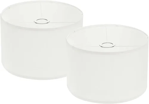 Miniatura 8 de PATIKIL Pantallas de lámpara de tambor, 12 x 12 x 8 pulgadas, pantalla de lino de fácil montaje para lámparas de mesa, lámparas de pie, luces Gris