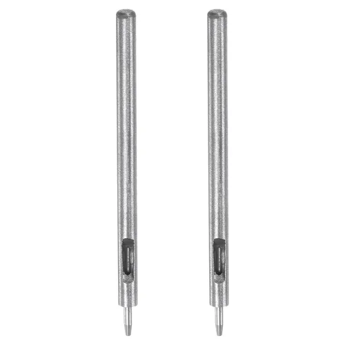Miniatura 48 de HARFINGTON 2 piezas de perforador de cuero de 0.031 in recto, redondo, ojal, remache a presión, fijador para cuero, artesanía, ropa, bolso, cortina