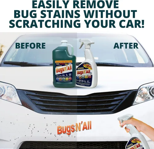 Miniatura 8 de Bugs N' All Limpiador y Desengrasante Multiusos para Coche - Concentrado Removedor de Insectos y Alquitrán de 1 Galón - Limpiador Exterior Seguro