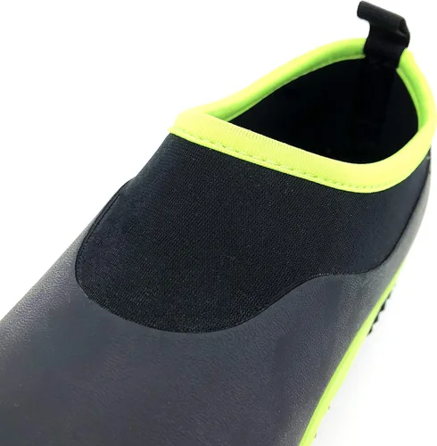 Miniatura 13 de SYLPHID Zapatos de jardín para hombre, zapatos de lluvia impermeables de neopreno para campamento, cuidado del césped, jardinería y trabajo