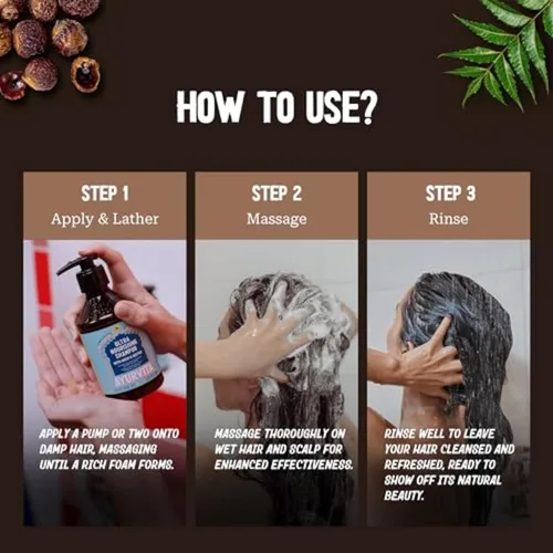 Miniatura 6 de Neem & Reetha Haircare Set - Champú y acondicionador hidratante, espesante, nutritivo, remedio herbario para cuero cabelludo seco y hebras, fórmula