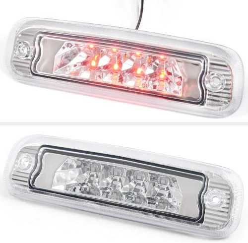 Miniatura 8 de CHEDA Tercera luz de freno 3D, compatible con Jeep Cherokee 1997-2001, lente cromada, carcasa LED, lámpara de carga trasera, barra trasera