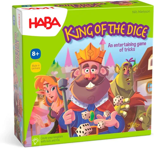 HABA King of the Dice - Un juego de mesa de dados de habilidad y suerte complicado, perfecto para juegos familiares y juegos para niños a partir de
