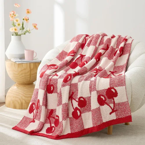 Miniatura 29 de Snuggle Sac - Manta a cuadros, manta roja para sofá, manta de microfibra de franela buffalo a cuadros, mullida, cálida, acogedora, suave, manta
