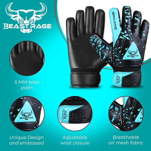 Miniatura 2 de BEAST RAGE Guantes de portero para niños con soporte de agarre, guante de fútbol juvenil, guante de fútbol para niños, guante de fútbol para niños