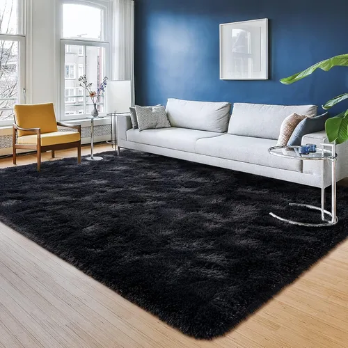 Miniatura 28 de Przemy - Alfombra mullida para dormitorio y sala de estar, alfombra de 4 x 6 pies, beige, alfombra de pelo largo suave y esponjosa, alfombra