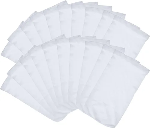 Outus Paquete de 20 calcetines de filtro de piscina que funcionan con filtros de tela de nailon elástico blanco para tierra y sobre el suelo, malla