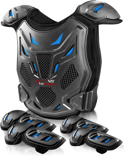 Miniatura 10 de StarknightMT Equipo de moto de cross para niños - Mejorado Grosor de la carcasa Equipamiento profesional de protección para motocicleta juvenil