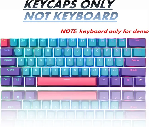Miniatura 2 de GTSP 61 Teclas 60 Por Ciento, Teclas Ducky One 2 Mini para Teclado Mecánico Perfil OEM RGB PBT Set de Teclas con Extractor de Teclas para Cherry MX