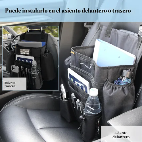 Miniatura 5 de ECWKVN Organizador de Asiento Delantero de Automóvil - Organizador de Archivos de Automóvil, Bolsa de Almacenamiento de Asiento de Pasajero