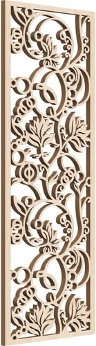 Miniatura 160 de 9 3/8"W x 24 3/8"H x 1/4"T Caspio Decorativos Paneles De Pared De Madera De Calado, Roble Rojo rojo (Red Oak)