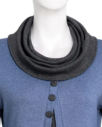 Miniatura 3 de VALOLIA Blusa holgada de manga larga con cuello vuelto para mujer