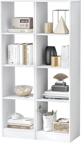 Miniatura 10 de LOKO Estantería vertical de 4 cubos, estantería independiente estrecha de 56 pulgadas de alto con accesorios anti-caída, organizador