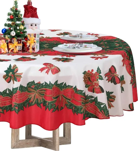 Miniatura 14 de Lushvida - Mantel rectangular, mantel de microfibra a prueba de derrames de aceite y resistente al agua