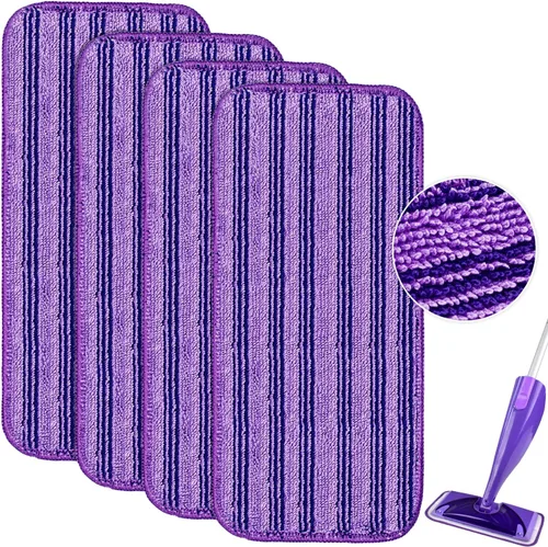 Almohadillas catiónicas actualizadas e innovadoras para Swiffer Wet Jet y la mayoría de trapeadores de velcro de 10, 11 y 12 pulgadas, reemplazo de