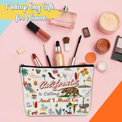 Miniatura 4 de Artículos de viaje esenciales Recuerdos Regalos - Bolsas de maquillaje, neceser de cosméticos y artículos de aseo de regalo para mujeres, niñas