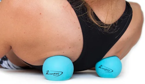 Miniatura 3 de Bola de masaje de terapia: alivio instantáneo del dolor muscular. Eficaz probada para liberación miofascial, presión de tejido profundo, 2 bolas