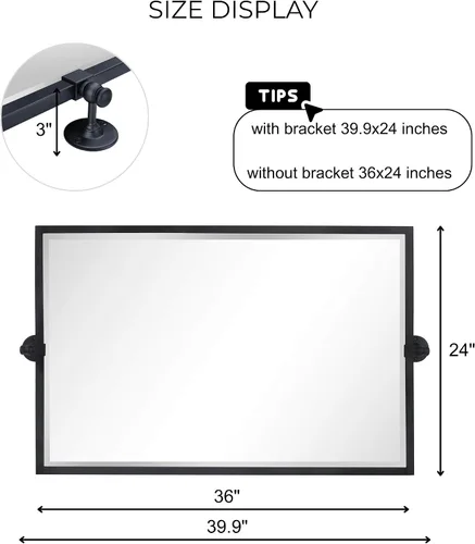 Miniatura 7 de TEHOME - Espejo de baño para montar en la pared.