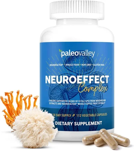 Paleovalley NeuroEffect - Suplemento nutricional de café con hongos Neuro para concentración, memoria y apoyo energético - Suministro para 28 días -